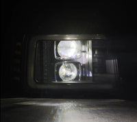 AlphaRex 92 - 96 Ford F - Series/Bronco LUXX - Series Proj Headlights Blk w/Actv Light SeqSig & SBDRL - My Store