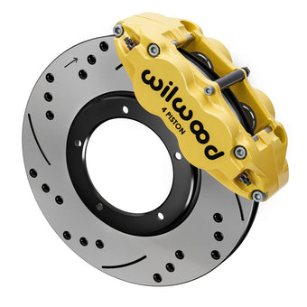 compare product Wilwood 69-83 Porsche 911 Front Superlite Brake Kit 3.5in MT Drilled & Slotted - Yellow