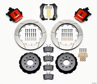 compare product Wilwood Combination Parking Brake Rear Kit 12.88in Red Mustang 94-04