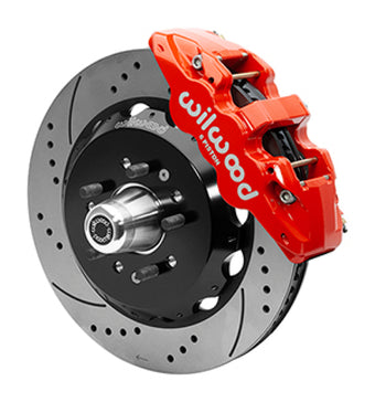 compare product Wilwood 55-57 Chevy Bel Air Aerolite 6R Kit, 5 x 4.50in/4.75in Hub - 14.00in D&S Rotor - Red