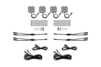 compare product Diode Dynamics Rock Light - Amber/White- M8 Add-On 4-Pack