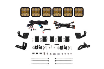 compare product Diode Dynamics Prinsu/Sherpa Roof Racks- SS5 6-Pod CrossLink Mounting Kit Pro Yellow Combo