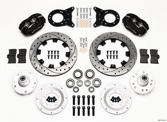 compare product Wilwood Forged Dynalite Front Kit 12.19in Drilled 1965-1969 Mustang Disc & Drum Spindle