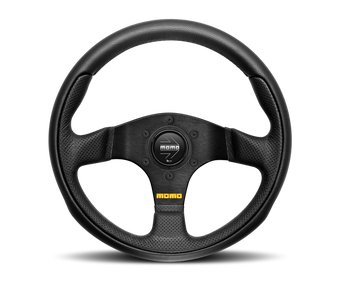 compare product Momo Team Steering Wheel 300 mm - 4 Black Leather/Black Spokes