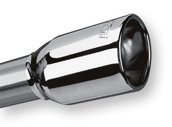 compare product Borla Universal Polished Tip Single Oval Rolled Angle-Cut w/Clamp (inlet 2 1/4in. Outlet 3 5/8 x 2 1