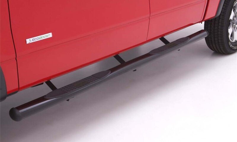 Lund 05 - 23 Nissan Frontier Crew Cab 4in. Oval Straight Steel Nerf Bars - Black - My Store