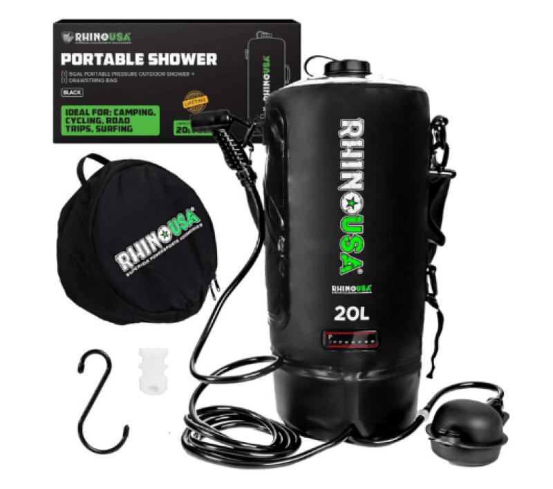 5 Gallon Portable Pressurized Camp Shower - Black - My Store