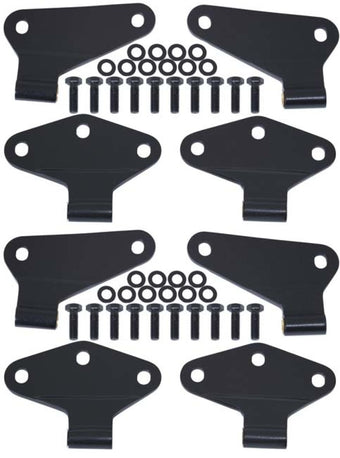 compare product Kentrol 07-18 Jeep Wrangler JK Body Door Hinge Set 8 Pieces 4 Door - Textured Black