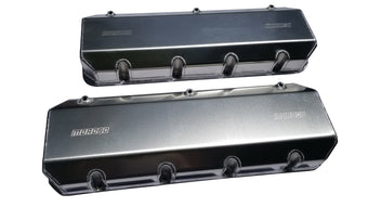 compare product Moroso Brodix DN9 (w/3in Cylinder Heads) Valve Cover w/Billet Rail - Aluminum - Pair
