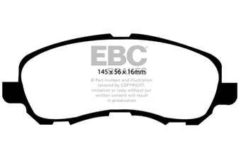 compare product EBC 11-14 Chrysler 200 2.4 Redstuff Front Brake Pads