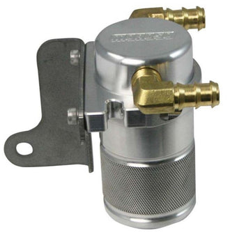 compare product Moroso 06-Up Dodge Charger/Challenger 6.1L Air/Oil Separator Catch Can - Small Body - Billet Alum