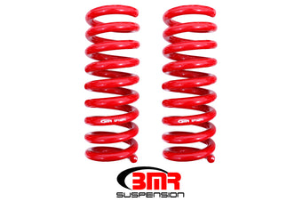 compare product BMR 08-18 Dodge Challenger Rear Lowering Springs 1.25in Drop Performance Version - Red
