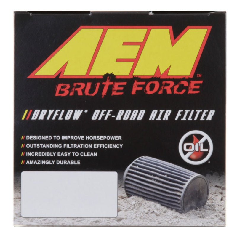 AEM Dryflow 3.5in. X 7in. Round Tapered Air Filter - My Store