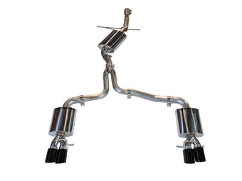 compare product AWE Tuning Audi B8 A4 Touring Edition Exhaust - Quad Tip Diamond Black Tips - Does not fit Cabriolet