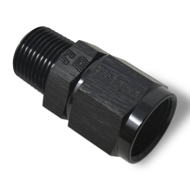 Russell Performance - 4 AN Straight Female to 1/8in Male NPT Fitting (Black) - My Store