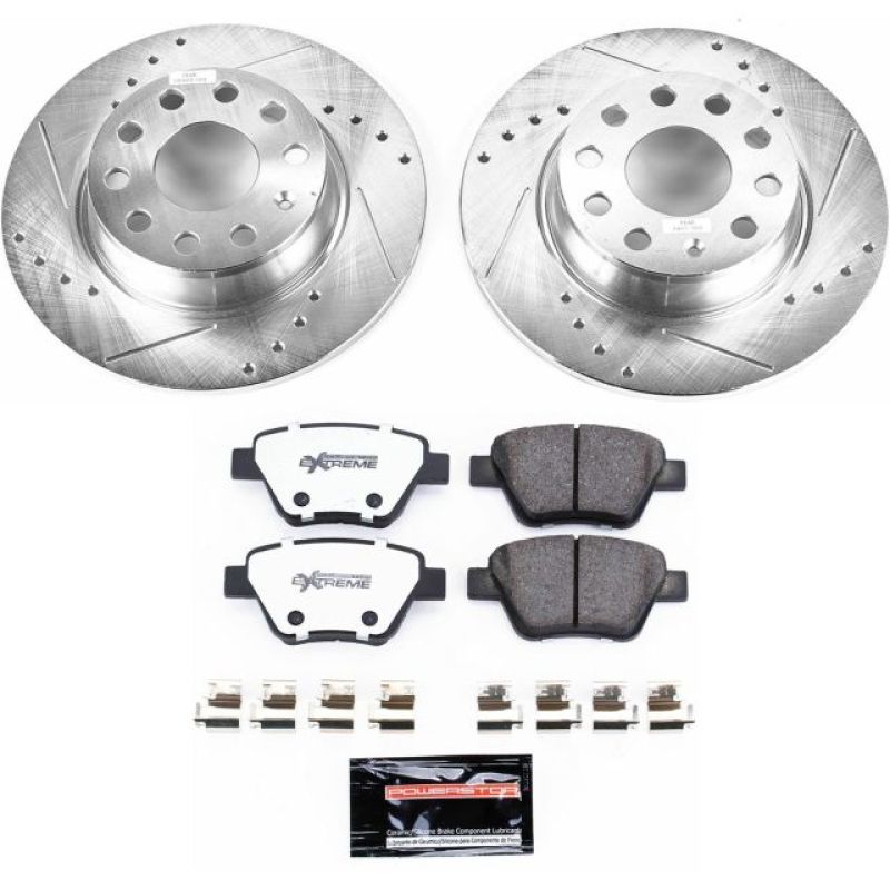 Power Stop 10 - 12 Audi A3 Rear Z26 Street Warrior Brake Kit - My Store