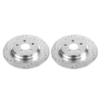 compare product Power Stop 00-03 Mercedes-Benz ML55 AMG Rear Evolution Drilled & Slotted Rotors - Pair
