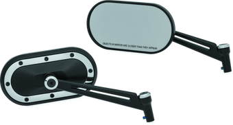 compare product Kuryakyn Heavy Industry Mirrors Satin Black & Chrome