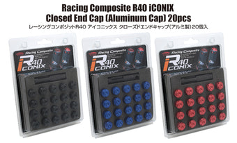 compare product Project Kics 12x1.50 R40 Iconix Aluminum Cap Set - Red (20 Pcs)
