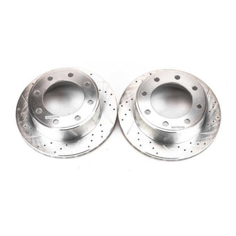 compare product Power Stop 00-05 Ford Excursion Rear Evolution Drilled & Slotted Rotors - Pair