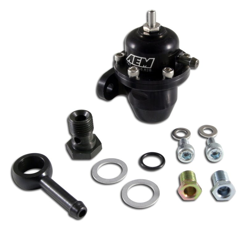 AEM 86 - 93 Acura / 95 - 98 TL / 88 - 91 Civic/CRX / 92 - 01 Prelude Black Adjustable Fuel Pressure Regulato - My Store