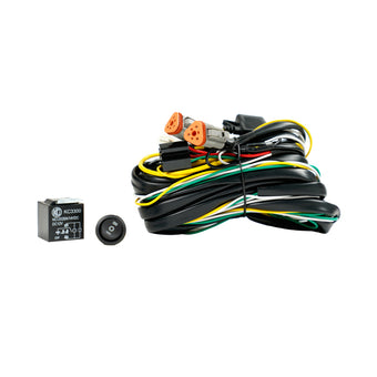 compare product KC HiLiTES Wiring Harness FLEX ERA w/40 AMP Relay & 3 Position LED Rocker Switch (3-Pin Deutsch Con)