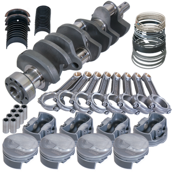 compare product Eagle Chevy 454 1Pc 4.250in Crank 6.385in I-Beam Rods 18cc Dome 4.320in Pistons Rotating Assembly