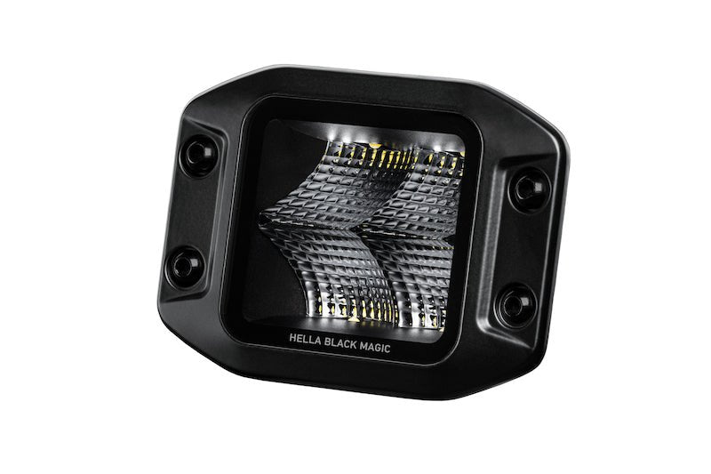 Hella Universal Black Magic 3.2in L.E.D. Cube Kit - Flood Beam (Flush Mount) - My Store