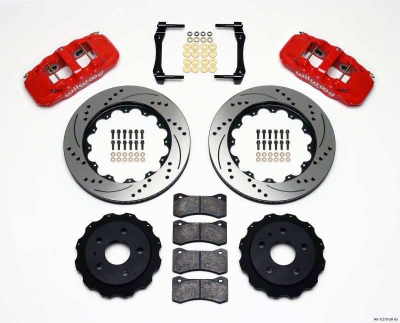 Wilwood AERO4 Rear Kit 14.25in Drilled Red 2010 - 2015 Camaro - My Store