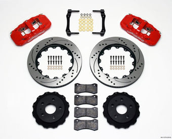 compare product Wilwood AERO4 Rear Kit 14.25in Drilled Red 2010-2015 Camaro