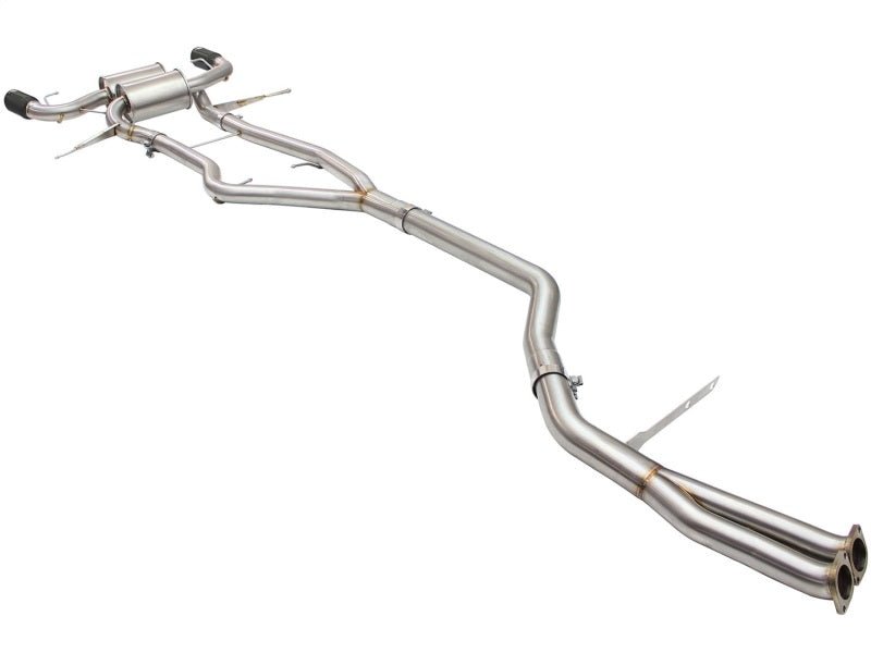 aFe MACHForce XP SS - 304 Black Tip 3.0in - 2.5in Dia Cat Back Exhaust 11 - 13 BMW 335i (E90/E92) 3.0L - My Store