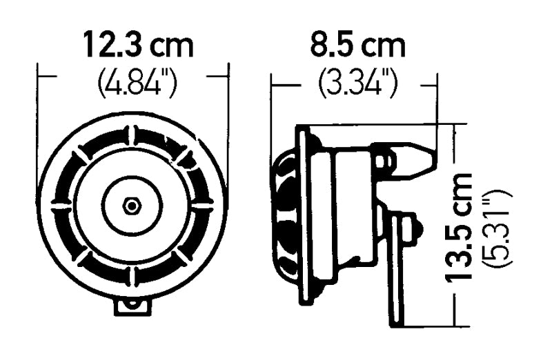 Hella Supertone Horn Set 24V 84w Black - My Store