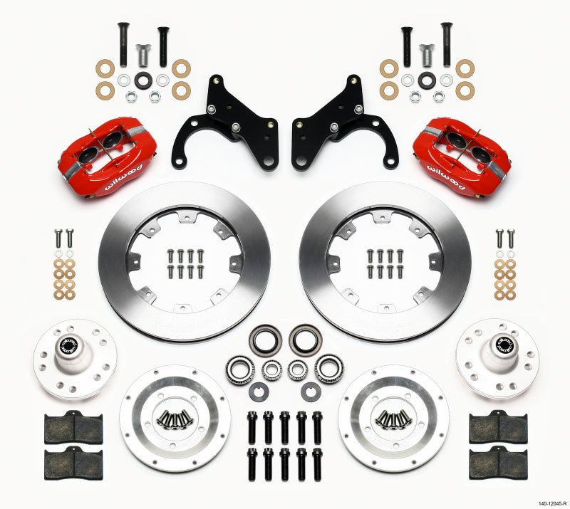 Wilwood Forged Dynalite Front Kit 12.19in Red 69 - 70 Impala Drum/Disc 69 - 82 Vette - My Store