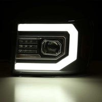 AlphaRex 07 - 13 GMC Sierra 1500 (No Clsc) LUXX - Series LED Proj HL Jet Blk w/Actv Lgt & Seq.Sig / DRL - My Store