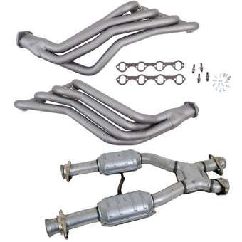 compare product BBK 79-93 Ford Mustang 5.0L 1-3/4 Long Tube Headers w/High Flow Catted X-Pipe (Ti Ceramic)