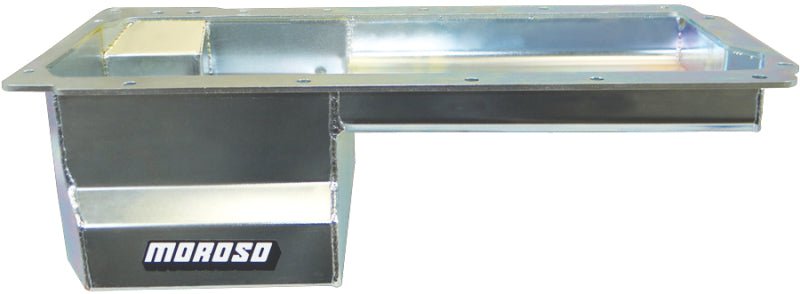 Moroso GM LS Swap/Early F - Body (w/Rear Sump & Remote Oil Filter Adapter) Wet Sump 6in Steel Oil Pan - My Store
