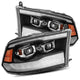 AlphaRex 09 - 18 Dodge Ram 1500HD PRO - Series Projector Headlights Plank Style Black w/Seq Signal/DRL - My Store