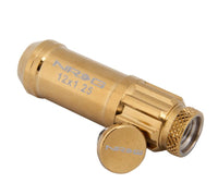 NRG 700 Series M12 X 1.25 Steel Lug Nut w/Dust Cap Cover Set 21 Pc w/Locks & Socket - Chrome Gold - My Store
