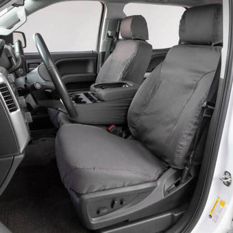 compare product Covercraft 16-23 Toyota Tacoma Polycotton SeatSaver Custom Front Row Seat Covers - Grey