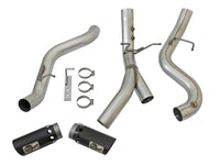 aFe ATLAS 4in DPF - Back Alum Steel Exhaust System w/Dual Exit Black Tip 2017 GM Duramax 6.6L (td) - My Store