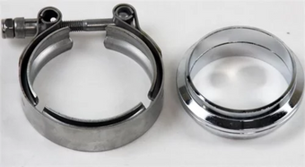 compare product Granatelli 3.5in V-Band Mild Steel Flat Flanges w/Clamp