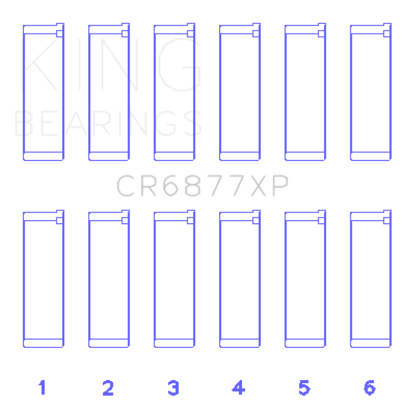King Engine Bearings BMW S54B32 (Size .026) Connecting Rod Bearings (Set of 6) - My Store