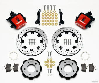 compare product Wilwood Combination Parking Brake Rear Kit 12.19in Drilled Red 2006-Up Civic / CRZ