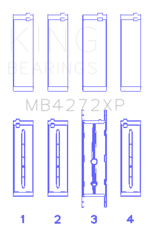 King Engine Bearings Holden Alloytec 175/190 (Size +0.25mm) Main Bearing Set - My Store