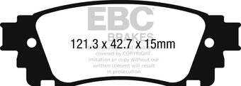 compare product EBC 2017+ Toyota C-HR 2.0L Redstuff Rear Brake Pads