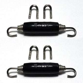 compare product Ticon Industries Black Silicone Titanium Spring Tab and Spring Kit (4 Tabs/2 Springs) - 2 Pack