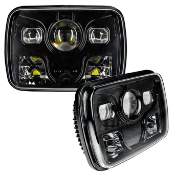 compare product Oracle 7inx6in 40W Replacement LED Headlight - Black (Pair)