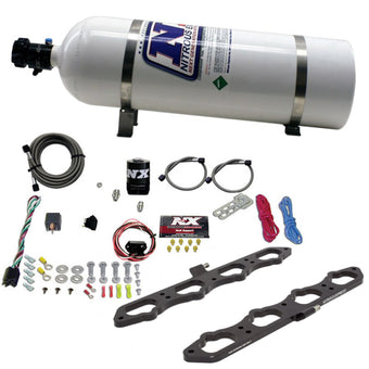 compare product Nitrous Express 2018+ Ford 5.0L Coyote Dry Direct Port Plate System w/15lb Bottle