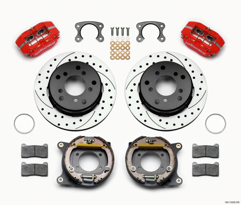 Wilwood Dynapro Lug Mount P/S P - B Kit Drilled - Red Small Ford 2.36in Off Bronco 5 x 5.50 - My Store