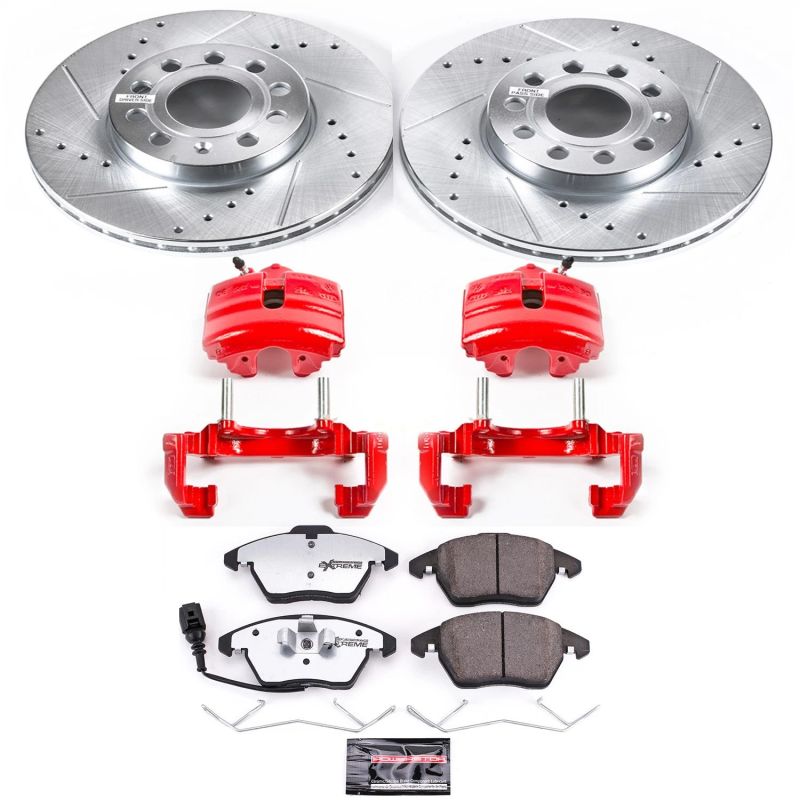 Power Stop 10 - 12 Audi A3 Front Z26 Street Warrior Brake Kit w/Calipers - My Store